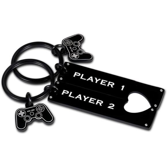 BoyfriendGifts from Girlfriend Funny Gamer Matching Keychain for Gamer Boyfriend - Picture 1 of 7